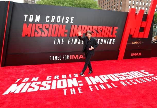 Tom Cruise arrives on the red carpet at the Mission: Impossible The Final Reckoning New York Premiere at Lincoln Center on Sunday, May 18, 2025 in New York City.  NYP20250518103 JOHNxANGELILLO