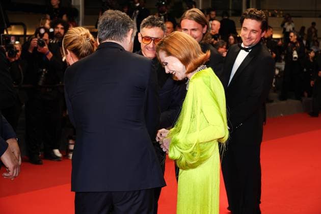 78eme Festival International du Film de Cannes Montée des marches La femme la plus riche du monde 78th International Cannes Film Festival Red carpet for La femme la plus riche du monde movie 444613 2025 05 18 France Huppert, Isabelle Klifa, Thierry Fois, Marina  Copyright: xIvankaxVoisinx xStarfacex STAR_444613_012