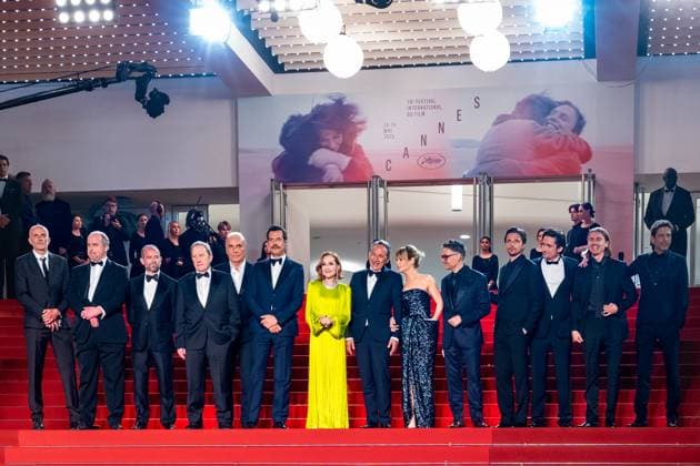 78eme Festival International du Film de Cannes Montée des marches La femme la plus riche du monde 78th International Cannes Film Festival Red carpet for La femme la plus riche du monde movie 444616 2025 05 18 France Huppert, Isabelle Lafitte, Laurent Demy, Mathieu Klifa, Thierry Personnaz, Raphael  Copyright: xEstellexCarlierx xStarfacex STAR_444616_005