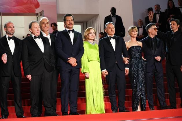 78eme Festival International du Film de Cannes Montée des marches La femme la plus riche du monde 78th International Cannes Film Festival Red carpet for La femme la plus riche du monde movie 444613 2025 05 18 France Lafitte, Laurent Klifa, Thierry Fois, Marina Demy, Mathieu Personnaz, Raphael  Copyright: xIvankaxVoisinx xStarfacex STAR_444613_023