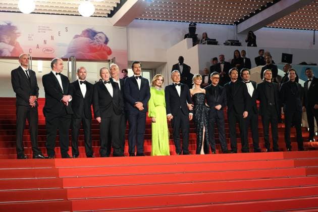 78eme Festival International du Film de Cannes Montée des marches La femme la plus riche du monde 78th International Cannes Film Festival Red carpet for La femme la plus riche du monde movie 444613 2025 05 18 France Lafitte, Laurent Klifa, Thierry Fois, Marina Demy, Mathieu Personnaz, Raphael  Copyright: xIvankaxVoisinx xStarfacex STAR_444613_024