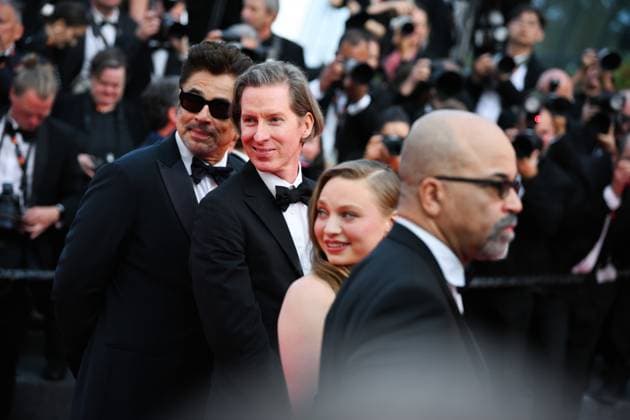 78eme Festival International du Film de Cannes Montée des marches du film The Phoenician Theme Festival de Cannes 2025 Red carpet The phoenician Scheme Benicio Del Toro, Wes Anderson 444614 2025 05 18 France  Copyright: xLionelxGuericolas MPPx STAR_444614_215