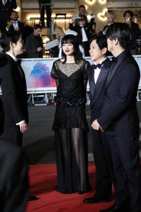 Exit 8 Red Carpet at the 78th Annual Cannes Film Festival Nana Komatsu , Kazunari Ninomiya and Genki Kawamura Exit 8 Red Carpet at the 78th Annual Cannes Film Festival in Cannes, France on May 18, 2025.  Copyright: x Chassery+Courdjix