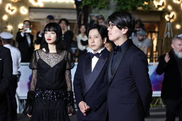 Exit 8 Red Carpet at the 78th Annual Cannes Film Festival Nana Komatsu , Kazunari Ninomiya and Genki Kawamura Exit 8 Red Carpet at the 78th Annual Cannes Film Festival in Cannes, France on May 18, 2025.  Copyright: x Chassery+Courdjix