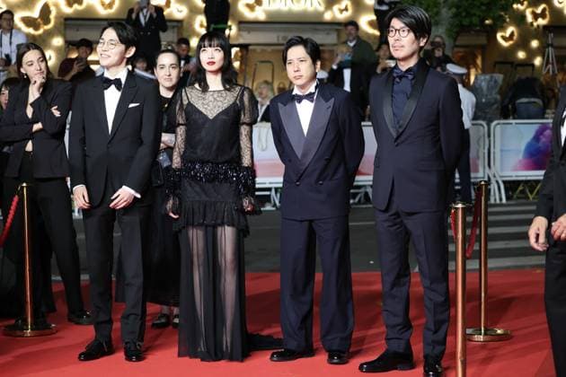 Exit 8 Red Carpet at the 78th Annual Cannes Film Festival Guest , Nana Komatsu , Kazunari Ninomiya and Genki Kawamura Exit 8 Red Carpet at the 78th Annual Cannes Film Festival in Cannes, France on May 18, 2025.  Copyright: x Chassery+Courdjix