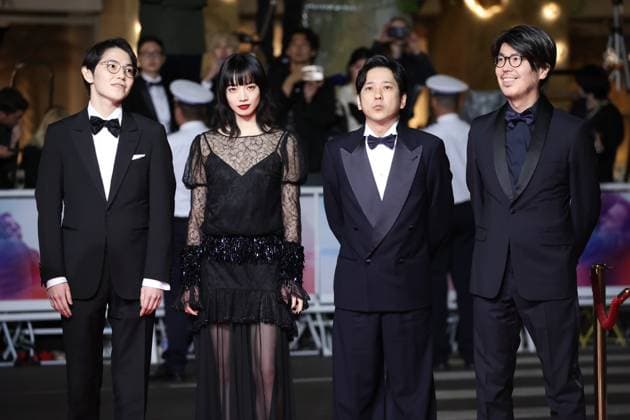 Exit 8 Red Carpet at the 78th Annual Cannes Film Festival Guest , Nana Komatsu , Kazunari Ninomiya and Genki Kawamura Exit 8 Red Carpet at the 78th Annual Cannes Film Festival in Cannes, France on May 18, 2025.  Copyright: x Chassery+Courdjix