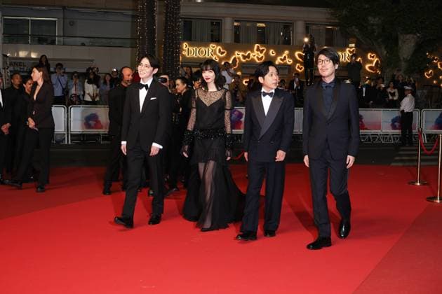 Exit 8 Red Carpet at the 78th Annual Cannes Film Festival Guest , Nana Komatsu , Kazunari Ninomiya and Genki Kawamura Exit 8 Red Carpet at the 78th Annual Cannes Film Festival in Cannes, France on May 18, 2025.  Copyright: x Chassery+Courdjix