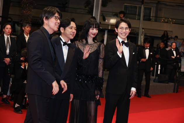 Exit 8 Red Carpet at the 78th Annual Cannes Film Festival Genki Kawamura, Kazunari Ninomiya , Nana Komatsu and guest Exit 8 Red Carpet at the 78th Annual Cannes Film Festival in Cannes, France on May 18, 2025.  Copyright: x Chassery+Courdjix