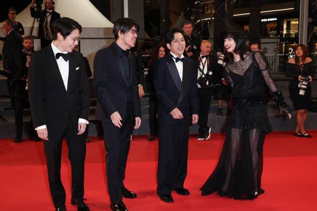 Exit 8 Red Carpet at the 78th Annual Cannes Film Festival Guest , Genki Kawamura , Kazunari Ninomiya and Nana Komatsu Exit 8 Red Carpet at the 78th Annual Cannes Film Festival in Cannes, France on May 18, 2025.  Copyright: x Chassery+Courdjix