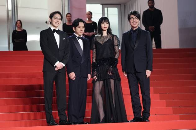 Exit 8 Red Carpet at the 78th Annual Cannes Film Festival Guest , Kazunari Ninomiya , Nana Komatsu and Genki Kawamura Exit 8 Red Carpet at the 78th Annual Cannes Film Festival in Cannes, France on May 18, 2025.  Copyright: x Chassery+Courdjix