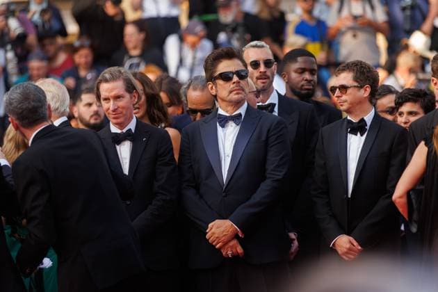Festival de Cannes The Phoenician Scheme Red Carpet Wes Anderson, Benicio del Toro and Michael Cera at the premiere of The Phoenician Scheme during the 78 Cannes Film Festival at the Palais de Festival on 18 05 2025 Copyright: xEventpressxKochanx