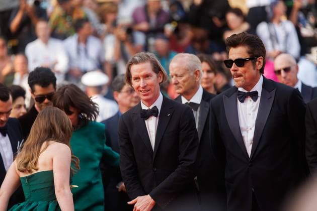 Festival de Cannes The Phoenician Scheme Red Carpet Wes Anderson and Benicio del Toro at the premiere of The Phoenician Scheme during the 78 Cannes Film Festival at the Palais de Festival on 18 05 2025 Copyright: xEventpressxKochanx
