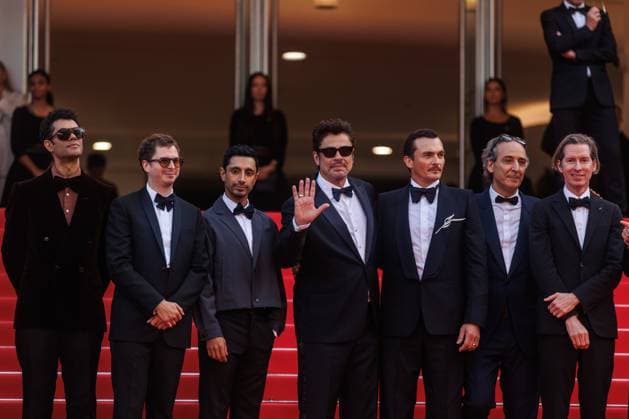 Festival de Cannes The Phoenician Scheme Red Carpet Richard Ayoade, Michael Cera, Riz Ahmed, Benicio del Toro, Rupert Friend, Alexandre Desplat and Wes Anderson at the premiere of The Phoenician Scheme during the 78 Cannes Film Festival at the Palais de Festival on 18 05 2025 Copyright: xEventpressxKochanx