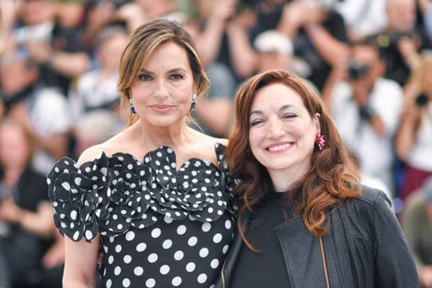 Cannes My Mom Jayne A Film by Mariska Hargitay Premiere AM Mariska Hargitay and Trish Adlesic attending the My Mom Jayne: A Film by Mariska Hargitay Premiere in Cannes, France on May 18, 2025 as part of the 78th Cannes Film Festival. Photo by Aurore Marechal ABACAPRESS.COM Cannes France  Copyright: xMarechalxAurore ABACAx
