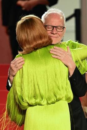 Cannes La Femme La Plus Riche Du Monde Premiere AM Isabelle Huppert and Thierry Fremaux attending La Femme La Plus Riche Du Monde Premiere in Cannes, France on May 18, 2025 as part of the 78th Cannes Film Festival. Photo by Aurore Marechal ABACAPRESS.COM Cannes France  Copyright: xMarechalxAurore ABACAx