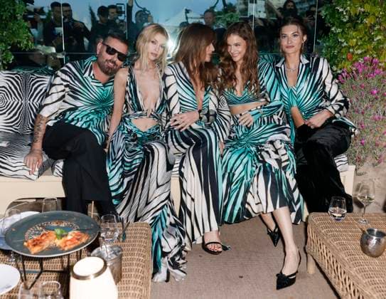 Cannes - Roberto Cavalli - Ray of Sea Fausto Puglisi, Carla Bruni, Stella Maxwell, Barbara Palvin, Grace Elisabeth attend Roberto Cavalli Event ahead the 78th annual Cannes Film Festival on May 18, 2025 in Cannes, France. Photo by Marco Piovanotto ABACAPRESS.COM Cannes France  Copyright: xPiovanottoxMarco ABACAx
