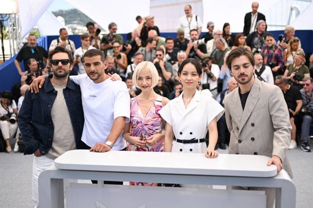 Cannes Le Roi Soleil Photocall AM Maria de Medeiros, Pio Marmai, Sofiane Zermani, Lucie Zhang and Panayotis Pascot attending the Le Roi Soleil Photocall in Cannes, France on May 18, 2025 as part of the 78th Cannes Film Festival. Photo by Aurore Marechal ABACAPRESS.COM Cannes France  Copyright: xMarechalxAurore ABACAx