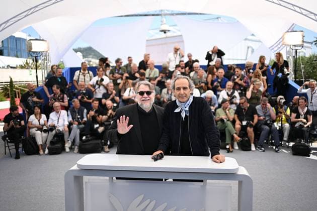 Cannes La Lecon de Musique Photocall AM Guillermo del Toro and Alexandre Desplat attending the La Lecon de Musique Photocall in Cannes, France on May 18, 2025 as part of the 78th Cannes Film Festival. Photo by Aurore Marechal ABACAPRESS.COM Cannes France  Copyright: xMarechalxAurore ABACAx