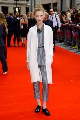 The World Premiere of Hummingbird Agata Buzek The UK premiere of Hummingbird , Odeon West End, London, England. 17th June 2013 full length coat black white sleeveless pattern top trousers CAP CJ Chris Joseph London Great Britain Copyright: xChrisxJoseph CapitalxPicturesx