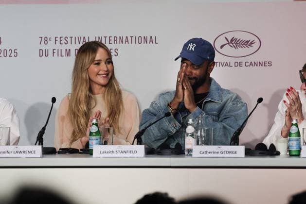 Press conference for the film Die my love during the 78th Cannes International Film Festival Jennifer Lawrence, Stanfield, LaKeith Press conference for the film Die my love during the 78th Cannes International Film Festival on May 18, 2025 Olivier Borde Pool Bestimage Press conference for the film Die My Love during the 78th Cannes International Film Festival on May 18, 2025 Cannes France  Copyright: xOLIVIERxBORDEx xBESTIMAGExOLIVIERxBORDEx xBESTIMAGEx