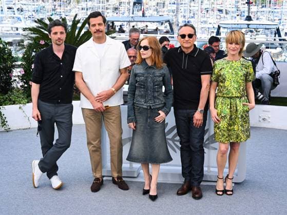 Cannes, 78th Cannes Film Festival 2025 - day 7 - photocall of the film La Femme La Plus Riche Du Monde Cannes, 78th Cannes Film Festival 2025 - day 7 - photocall of the film La Femme La Plus Riche Du Monde (The Richest Woman In The World) - In the photo: Raphaël Personnaz, Laurent Lafitte, Isabelle Huppert, Thierry Klifa and Marina Foïs Cannes Italy  Copyright: xIPA ABACAx