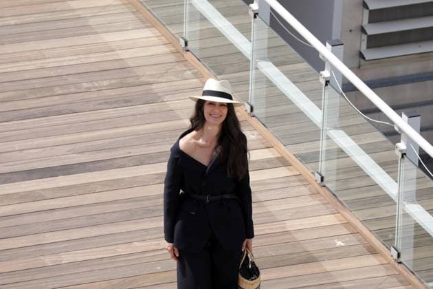 Shot on May 19, 2025 on the way to the photocall at the 78 Cannes Film Festival, France for the film O Agente Secreto The Secret Agent with Maria Fernanda Cândido