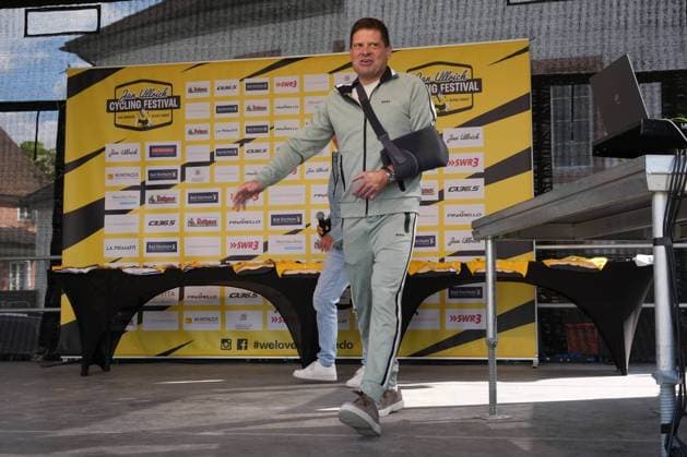 Despite injury, Jan Ullrich took part Jan Ullrich Cycling Festival As part of a flood protection measure, citizens of Degenfeld took SP_GHR