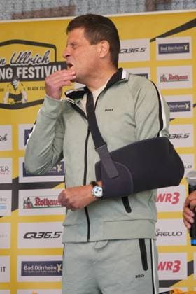 Despite injury, Jan Ullrich took part Jan Ullrich Cycling Festival As part of a flood protection measure, citizens of Degenfeld took SP_GHR