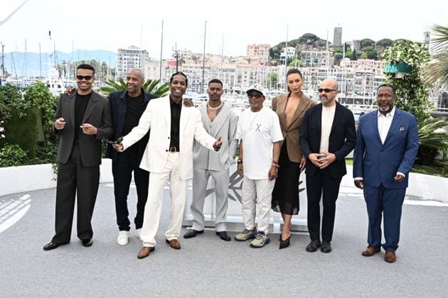 RECORD DATE NOT STATED Cannes - Highest 2 Lowest Photocall Elijah Wright, Denzel Washington, A$AP Rocky, Aubrey Joseph, Spike Lee, Ilfenesh Hadera, Jeffrey Wright, Wendell Pierce pose during the Highest 2 Lowest photocall at the 78th annual Cannes Film Festival at Palais des Festivals on May 19, 2025 in Cannes, France. Photo by David Niviere ABACAPRESS.COM Cannes France  Copyright: xNivierexDavid ABACAPRESS.COMx