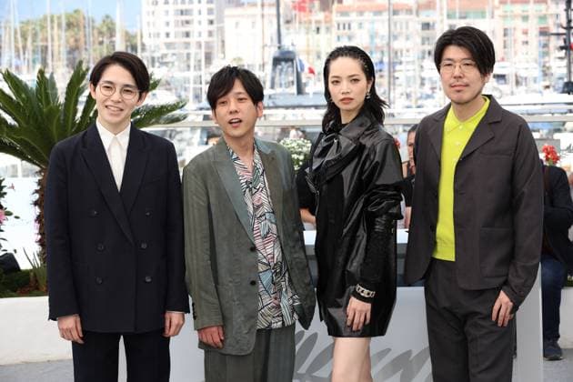 EXIT 8 Photocall at the 78th Cannes Film Festival Hirase Kentaro, Kazunari Ninomiya, Nana Komatsu and Genki Kawamura - EXIT 8 Photocall at the 78th Cannes Film Festival in Cannes, France on May 19, 2025.  Copyright: x Chassery+Courdjix