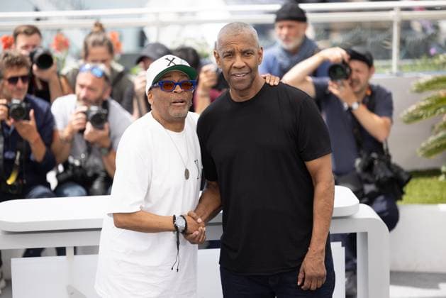 78. Internationalen Filmfestspiele von Cannes 2025 Cannes, Frankreich - 19.5.2024: Spike Lee und Denzel Washington während des Photocalls zu - Highest 2 Lowest - während der 78. Internationalen Filmfestspiele von Cannes. Die 78. Internationalen Filmfestspiele von Cannes finden vom 13. bis 24. Mai 2025 statt. Provence-Alpes-Cote d Azur