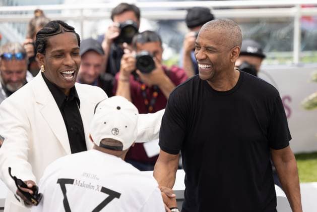 78. Internationalen Filmfestspiele von Cannes 2025 Cannes, Frankreich - 19.5.2024: A$AP Rocky und Denzel Washington während des Photocalls zu - Highest 2 Lowest - während der 78. Internationalen Filmfestspiele von Cannes. Die 78. Internationalen Filmfestspiele von Cannes finden vom 13. bis 24. Mai 2025 statt. Provence-Alpes-Cote d Azur