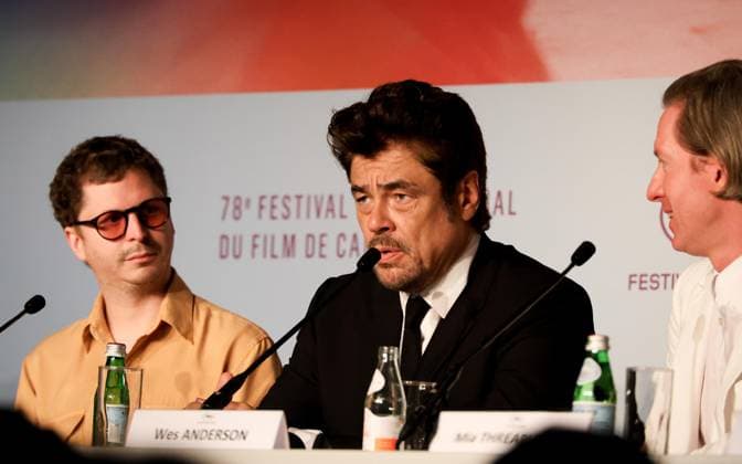 78eme Festival International du Film de Cannes Press conference for the film The Phoenician Scheme 78th Cannes International Film Festival Press conference for the film The Phoenician Scheme 444656 2025 05 19 Cannes France Cera, Michael Del Toro, Benicio  Copyright: xIvankaxVoisinx xStarfacex STAR_444656_040