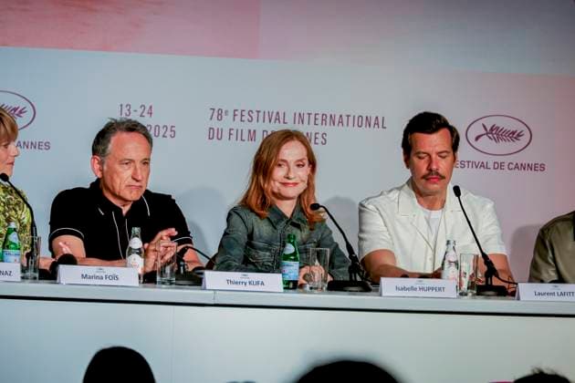 78eme Festival International du Film de Cannes Press conference for the film La Femme La Plus Riche Du Monde The Richest Woman In The World 78th Cannes International Film Festival Press conference for the film La Femme La Plus Riche Du Monde The Richest Woman In The World 444657 2025 05 19 Cannes France Klifa, Thierry Huppert, Isabelle Lafitte, Laurent  Copyright: xIvankaxVoisinx xStarfacex STAR_444657_041