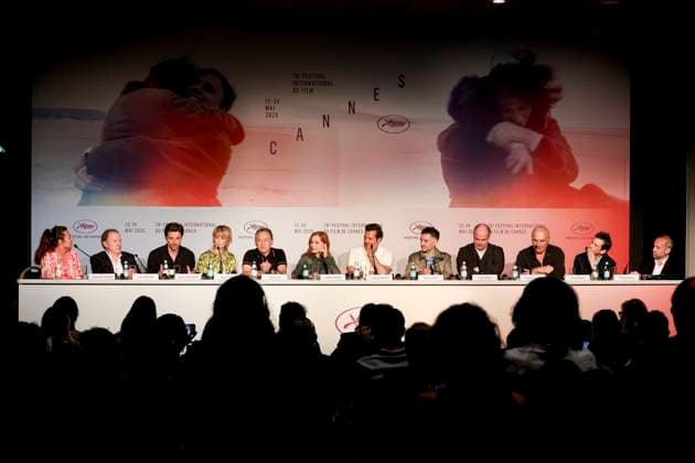 78eme Festival International du Film de Cannes Press conference for the film La Femme La Plus Riche Du Monde The Richest Woman In The World 78th Cannes International Film Festival Press conference for the film La Femme La Plus Riche Du Monde The Richest Woman In The World 444657 2025 05 19 Cannes France Klifa, Thierry Huppert, Isabelle Lafitte, Laurent Personnaz, Raphael Fois, Marina Demy, Mathieu  Copyright: xIvankaxVoisinx xStarfacex STAR_444657_045