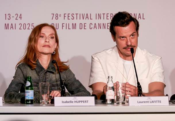 78eme Festival International du Film de Cannes Press conference for the film La Femme La Plus Riche Du Monde The Richest Woman In The World 78th Cannes International Film Festival Press conference for the film La Femme La Plus Riche Du Monde The Richest Woman In The World 444657 2025 05 19 Cannes France Huppert, Isabelle Lafitte, Laurent  Copyright: xIvankaxVoisinx xStarfacex STAR_444657_049