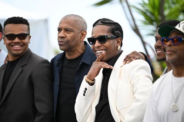 78eme Festival International du Film de Cannes Photocall with cast of Highest 2 Lowest 78th International Cannes Film Festival Photocall with cast of Highest 2 Lowest movie 444669 2025 05 19 Cannes France Mayers, Rakim ASAP Rocky Washington, Denzel Wright, Elijah  Copyright: xSergexArnalx xStarfacex STAR_444669_005