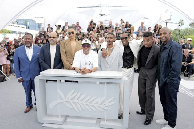 78eme Festival International du Film de Cannes Photocall with cast of Highest 2 Lowest 78th International Cannes Film Festival Photocall with cast of Highest 2 Lowest movie 444669 2025 05 19 Cannes France Lee, Spike Mayers, Rakim ASAP Rocky Hadera, Ilfenesh Washington, Denzel Wright, Elijah Wright, Jeffrey Joseph, Aubrey Pierce, Wendell  Copyright: xSergexArnalx xStarfacex STAR_444669_046