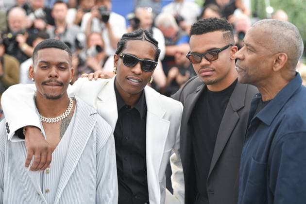 Cannes Highest 2 Lowest Photocall AM Aubrey Joseph, ASAP Rocky, Elijah Wright and Denzel Washington attending the Highest 2 Lowest Photocall in Cannes, France on May 19, 2025 as part of the 78th Cannes Film Festival. Photo by Aurore Marechal ABACAPRESS.COM Cannes France  Copyright: xMarechalxAurore ABACAx