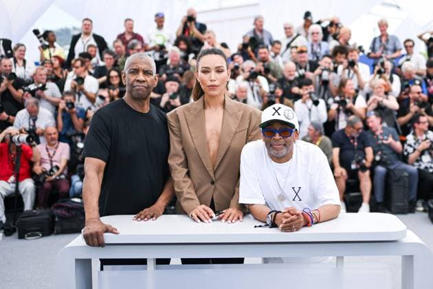 Cannes Highest 2 Lowest Photocall AM Denzel Washington, Ilfenesh Hadera and Spike Lee attending the Highest 2 Lowest Photocall in Cannes, France on May 19, 2025 as part of the 78th Cannes Film Festival. Photo by Aurore Marechal ABACAPRESS.COM Cannes France  Copyright: xMarechalxAurore ABACAx