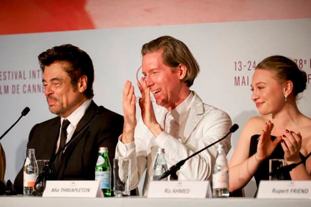 Press conference for The Phoenician Scheme at the 78th Cannes International Film Festival 78eme Festival International du Film de Cannes Press conference for the film The Phoenician Scheme 78th Cannes International Film Festival Press conference for the film The Phoenician Scheme Cannes France Anderson, Wes, Winslet Threapleton, Mia, Del Toro, Benicio in Cannes, France, on May 19th, 2025 Ivanka Voisin Pool Bestimage Cannes France  Copyright: xPoolxCannesx xBestimagexPoolxCannesx xBestimagex