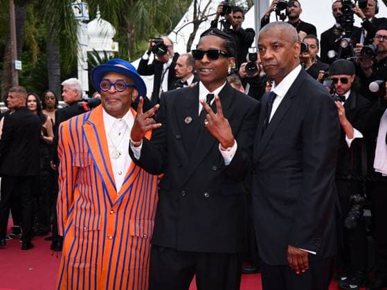Cannes, 78th Cannes Film Festival 2025 - evening 7 - Red Carpet of the film Highest 2 Lowest Cannes, 78th Cannes Film Festival 2025 - evening 7 - Red Carpet of the film Highest 2 Lowest In the photo: Spike Lee and Asap Rocky (A Rocky), Denzel Washington Cannes Italy  Copyright: xIPA ABACAx