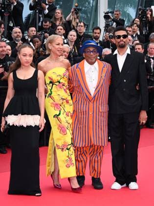 Cannes, Italy: Cannes, 78th Cannes Film Festival 2025 - evening 7 - Red Carpet of the film Highest 2 Lowest In the photo: Satchel Lee, Tonya Lewis Lee, Spike Lee and Jackson Lee Cannes Italy  - ZUMAp169 20250519_zea_p169_1453 Copyright: xManuelexMangiarottix