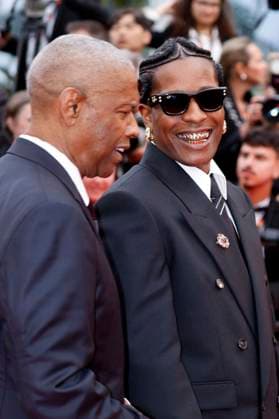 Denzel Washington and ASAP Rocky at the premiere of the feature film Highest 2 Lowest at the Festival de Cannes 2025 78 Cannes International Film Festival at the Palais des Festivals Cannes, 19 05 2025 Foto:xD.xBedrosianx xFuturexImagex highest_5509