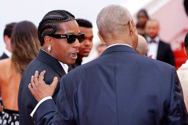 ASAP Rocky and Denzel Washington at the premiere of the feature film Highest 2 Lowest at the Festival de Cannes 2025 78 Cannes International Film Festival at the Palais des Festivals Cannes, 19 05 2025 Foto:xD.xBedrosianx xFuturexImagex highest_5510