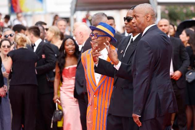 Spike Lee, ASAP Rocky and Denzel Washington at the premiere of the feature film Highest 2 Lowest at the Festival de Cannes 2025 78 Cannes International Film Festival at the Palais des Festivals Cannes, 19 05 2025 Foto:xD.xBedrosianx xFuturexImagex highest_5542