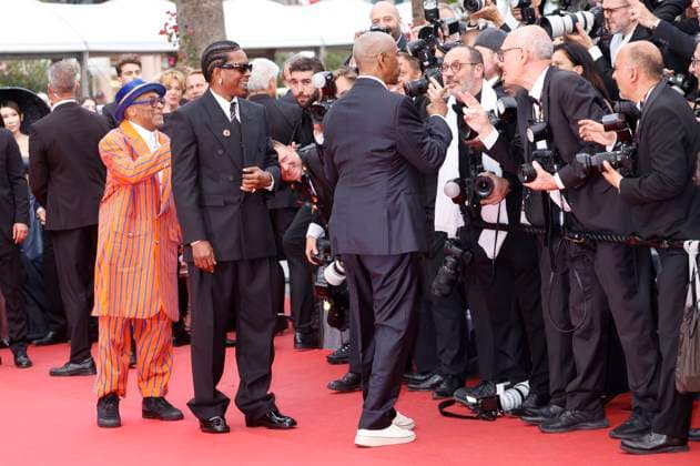 Spike Lee, ASAP Rocky and Denzel Washington at the premiere of the feature film Highest 2 Lowest at the Festival de Cannes 2025 78 Cannes International Film Festival at the Palais des Festivals Cannes, 19 05 2025 Foto:xD.xBedrosianx xFuturexImagex highest_5546