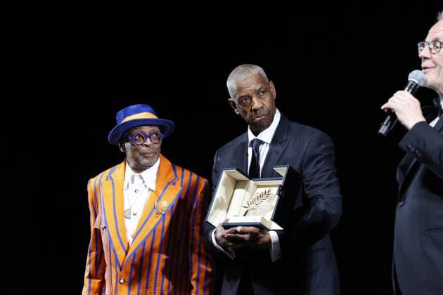 Cannes - Denzel Washington Receives A Surprise Palme d Or d Honneur I m very surprised, and I m sorry if I m a little emotional, said Denzel Washington on Monday 19 May, 2025 in the Grand Theatre Lumiere in Cannes. There to present Spike Lee s new film, Highest 2 Lowest , which was selected for the Out of Competition category at Cannes 2025, the 70-year-old actor was presented with a surprise Palme d Or d Honneur by Festival President Iris Knobloch and General Delegate Thierry Fremaux. Photo by FDC ABACAPRESS.COM Cannes France  Copyright: xABACAx