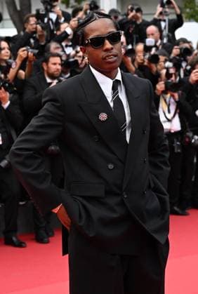 American actor musician Asap Rocky attends the premiere of Highest 2 Lowest at the 78th Cannes Film Festival in Cannes, France on Monday May 19, 2025.  CAN20250519182 RUNExHELLESTAD