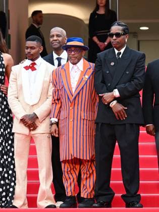 Cannes, 78th Cannes Film Festival 2025 - evening 7 - Red Carpet of the film Highest 2 Lowest Cannes, 78th Cannes Film Festival 2025 - evening 7 - Red Carpet of the film Highest 2 Lowest . In the photo Denzel Washington, Elijah Wright, Spike Lee, A Rocky, Cannes France  Copyright: xIPA ABACAx